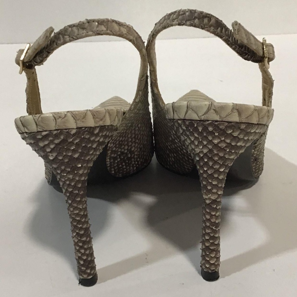 Women’s Stuart Weitzman Snake Print Slingback Heels Size 6.5M - Picture 5 of 7